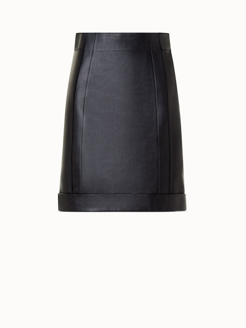 Short Leather Pencil Skirt