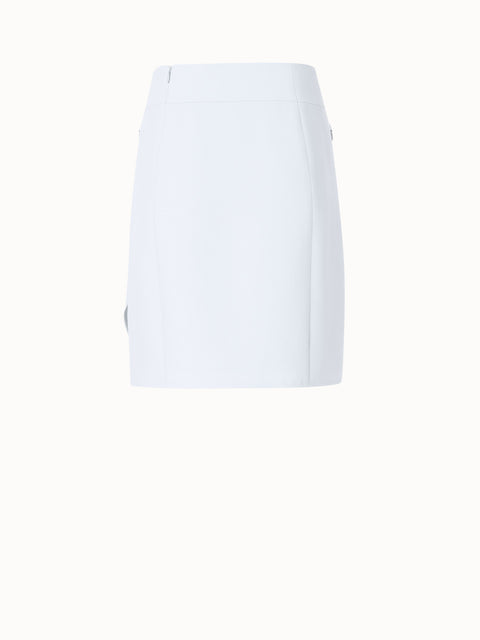 Short Skirt in Cotton Double-Face