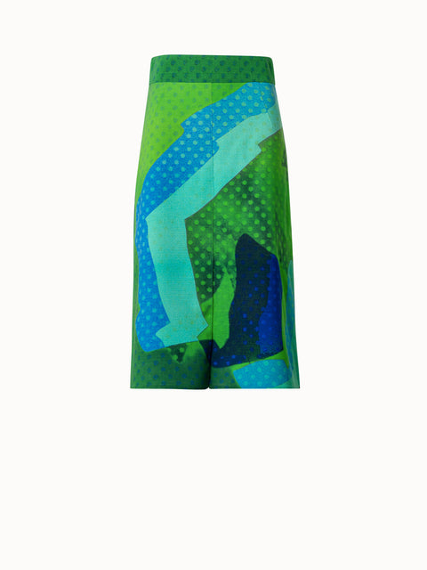 Double-Face Skirt with Superimposition Print