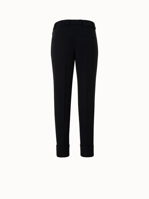 Wool Double-Face Cropped Pants