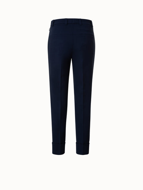 Wool Double-Face Cropped Pants