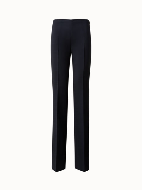 Straight Leg Pants in Wool Double-Face