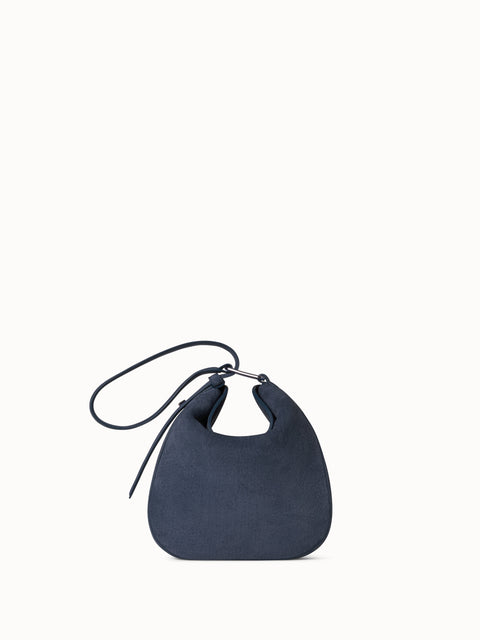 Little Anna Hobo Bag in Suede Leather with Denim Look