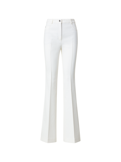 Bootcut Cotton Silk Stretch Double-Face Pants