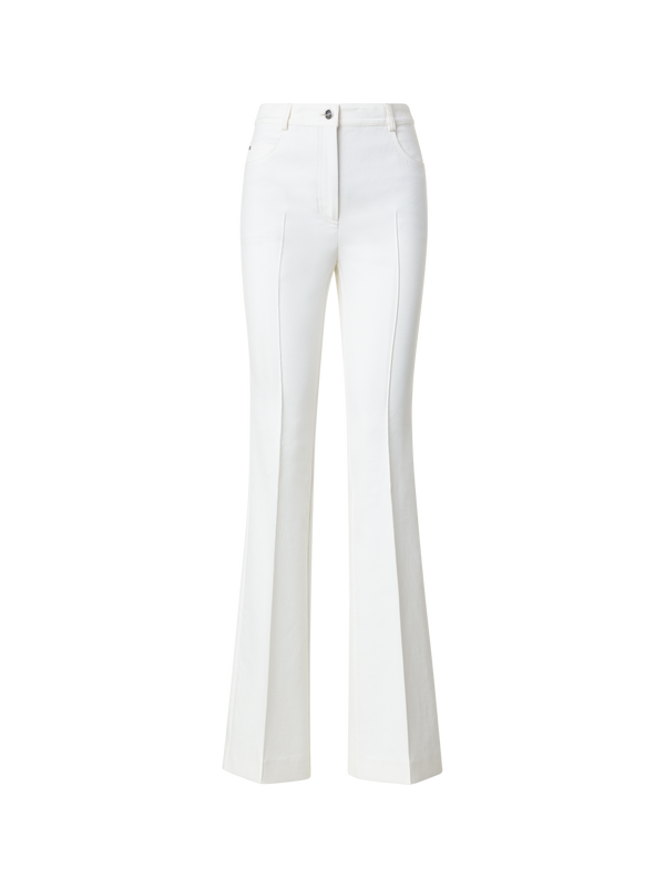 Bootcut Cotton Silk Stretch Double-Face Pants