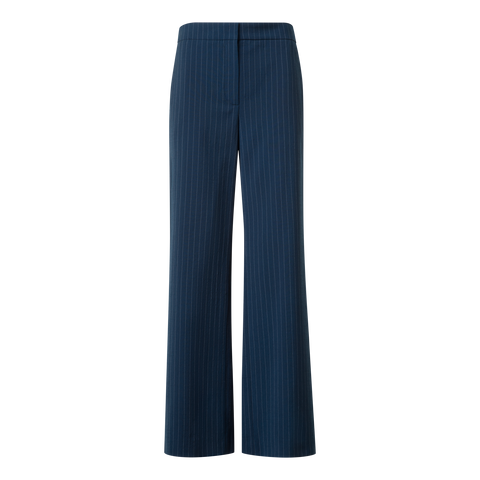 Wide Cool Wool Pants with Elastic Waist