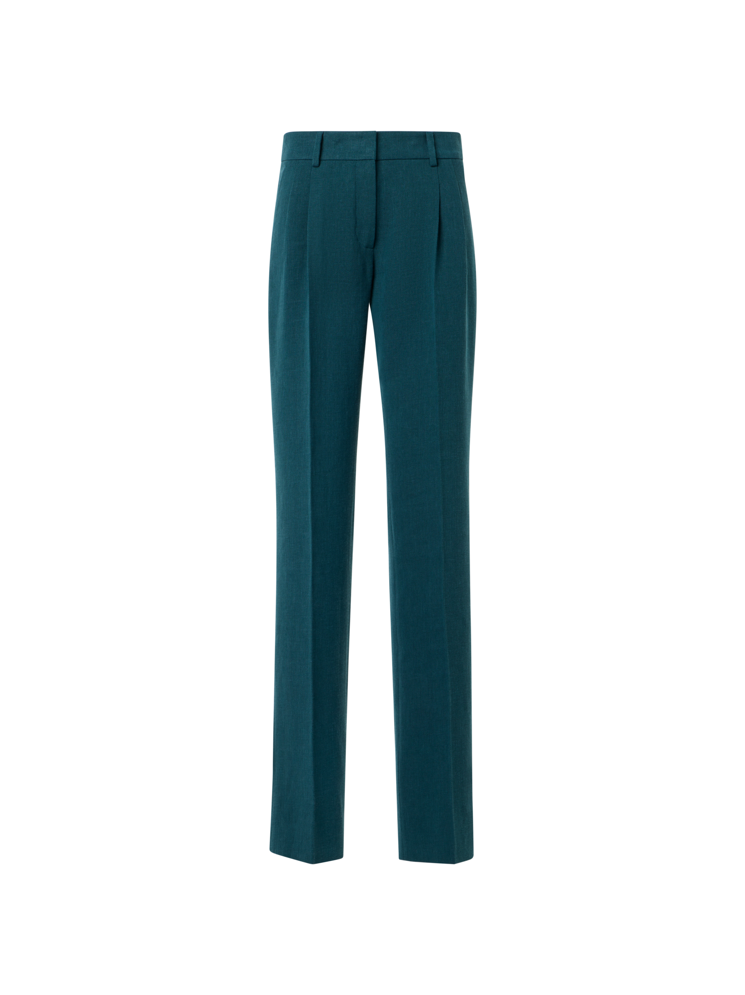 Designer Fabri Straight Pleated Pants - green