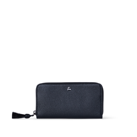Long Zip Around Wallet in Leather
