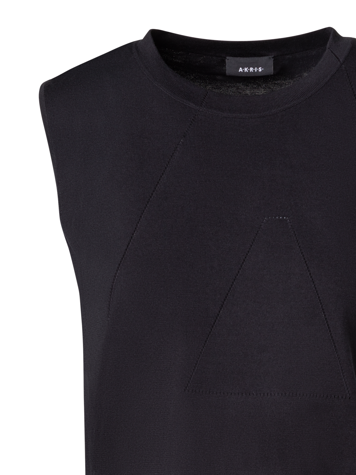 Designer 1/5 Sea Island Cotton Tank Top - black