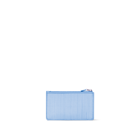 Zipped Card Holder in Horsehair and Leather