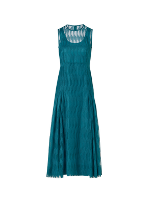 Designer Sleeveless High Plains Midi Dress - green