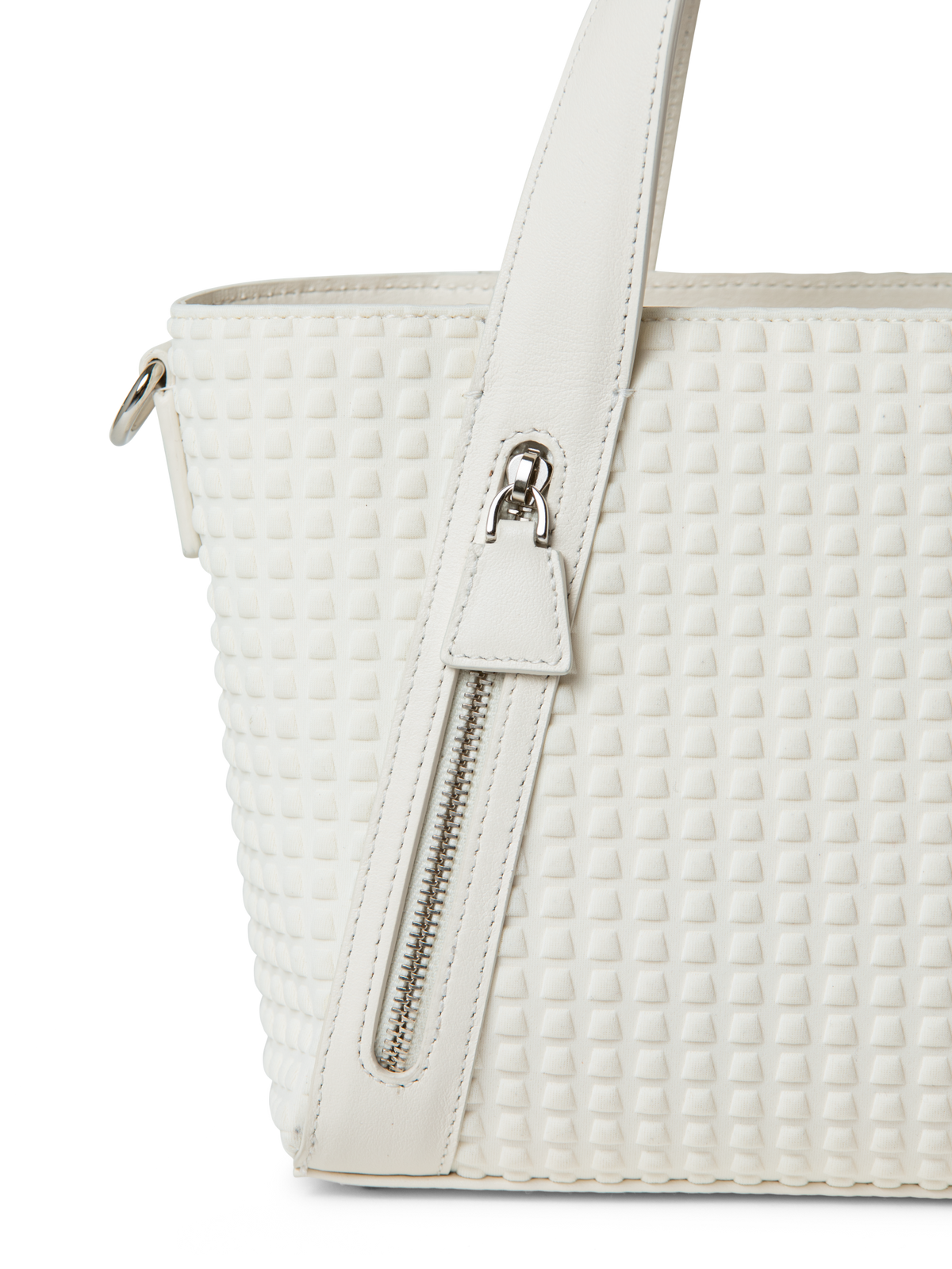 Designer Alexa Little Zip Top Handle Tote - neutral - white