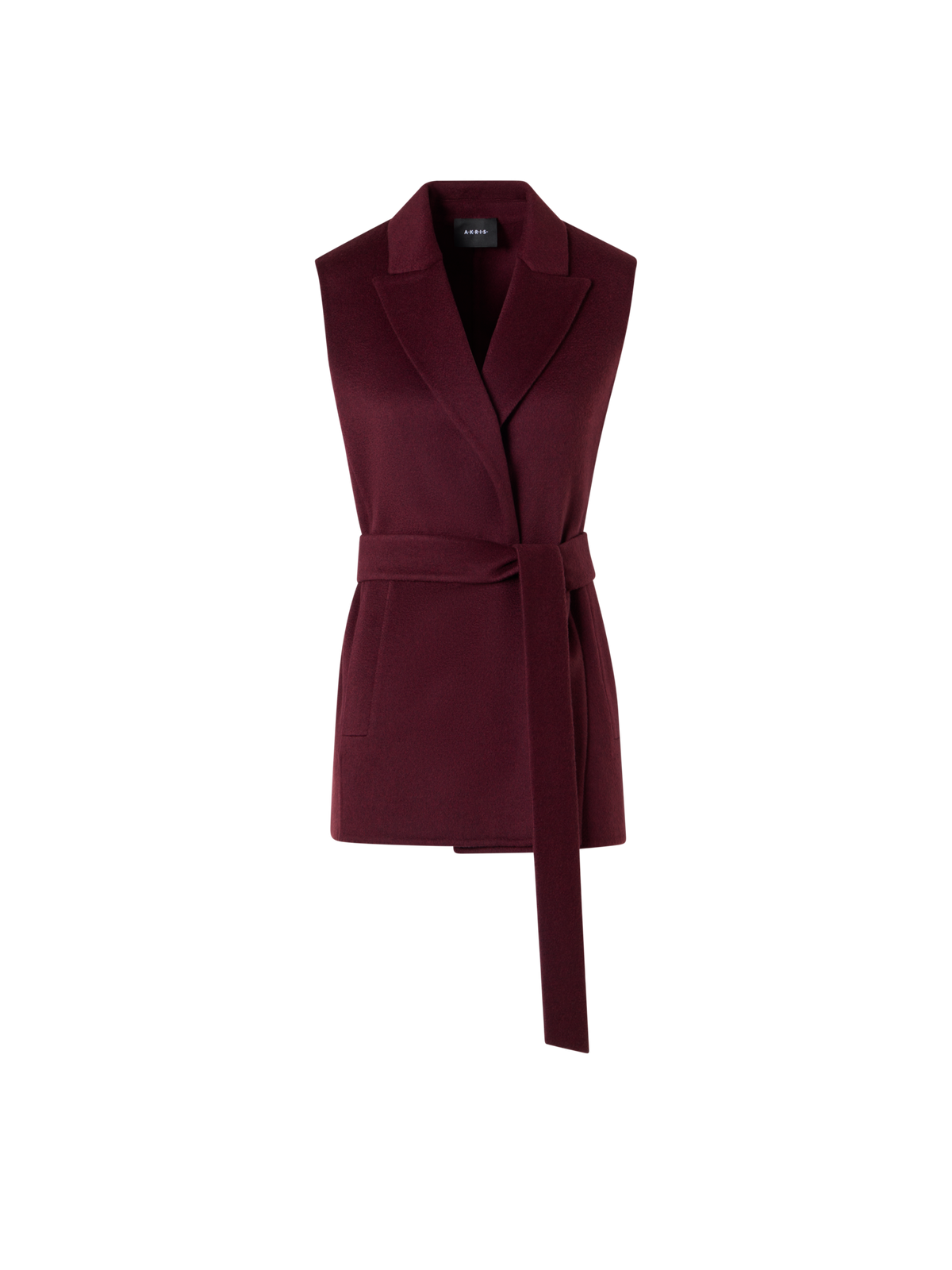 Designer Short Cashmere Duo Coat with Detachable Bolero - red