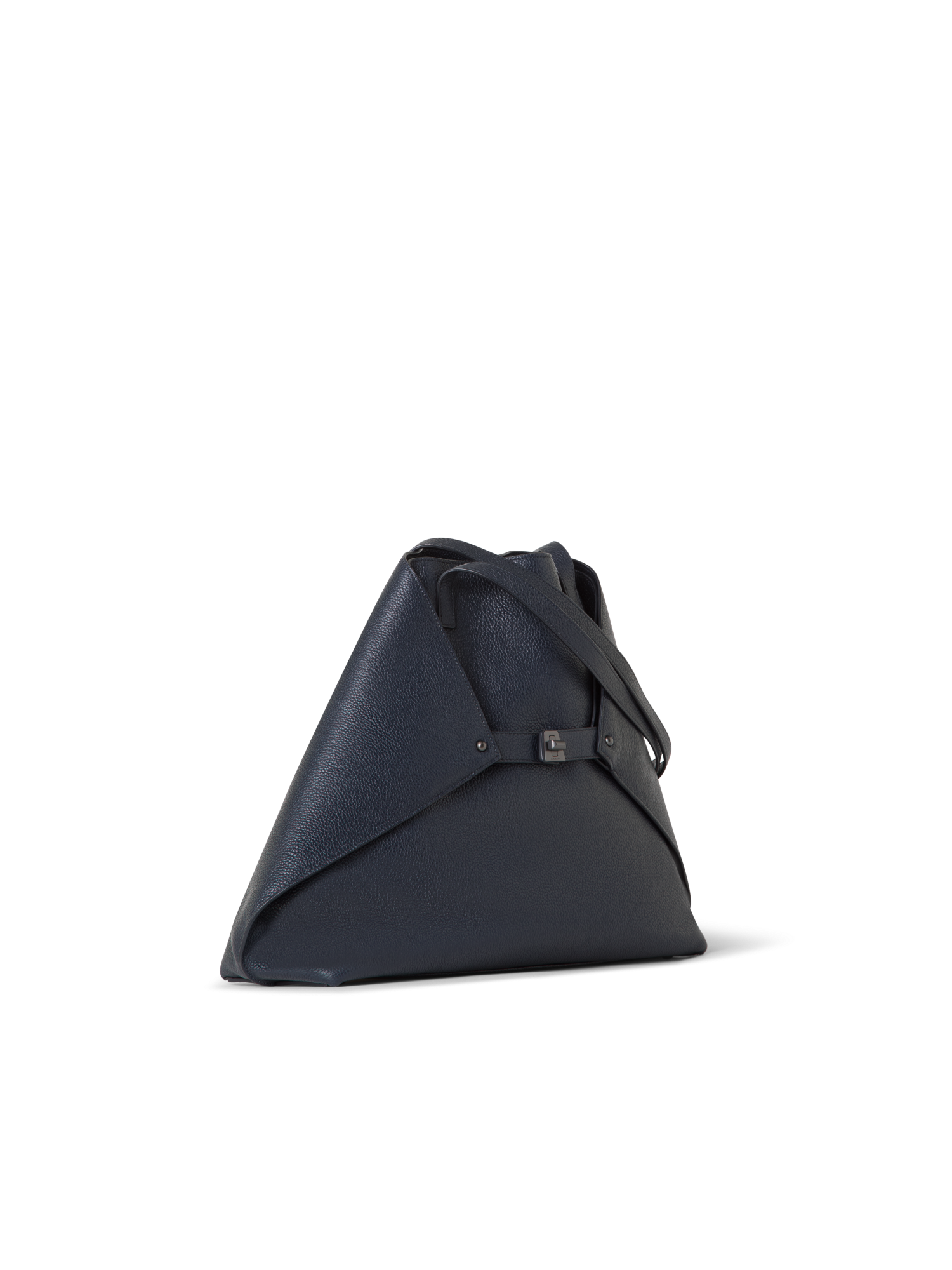 Designer Ai Medium Shoulder Tote - navy - blue