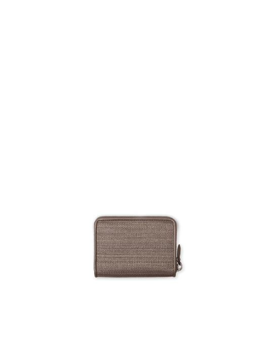 Designer Small Zip Wallet - brown