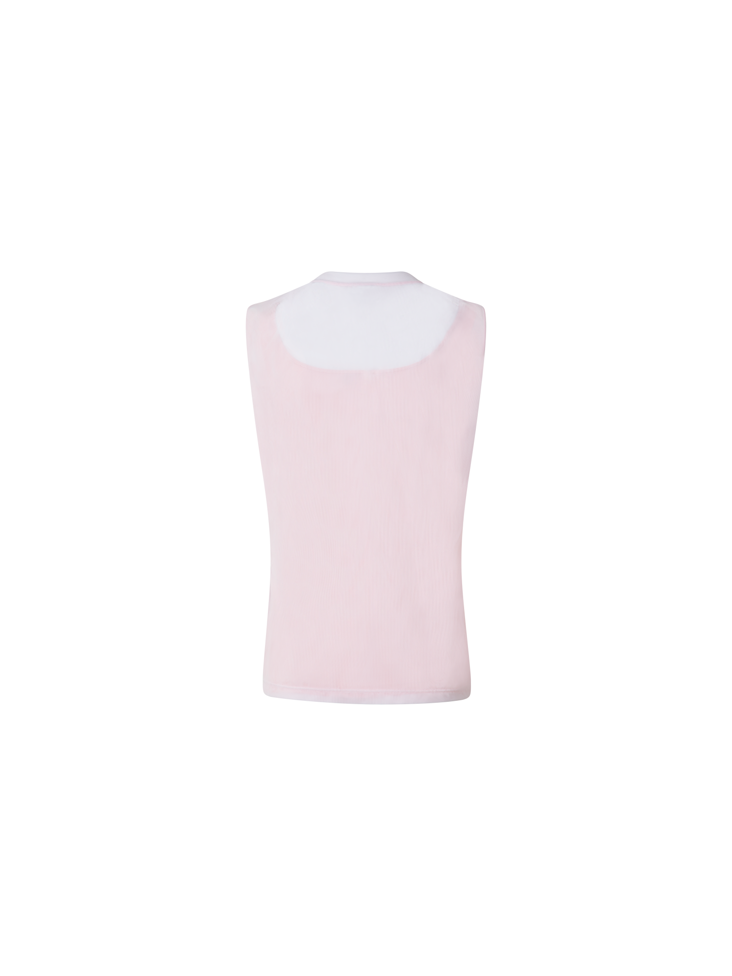 Designer Sheer Double-Layer Top - pastel - pink