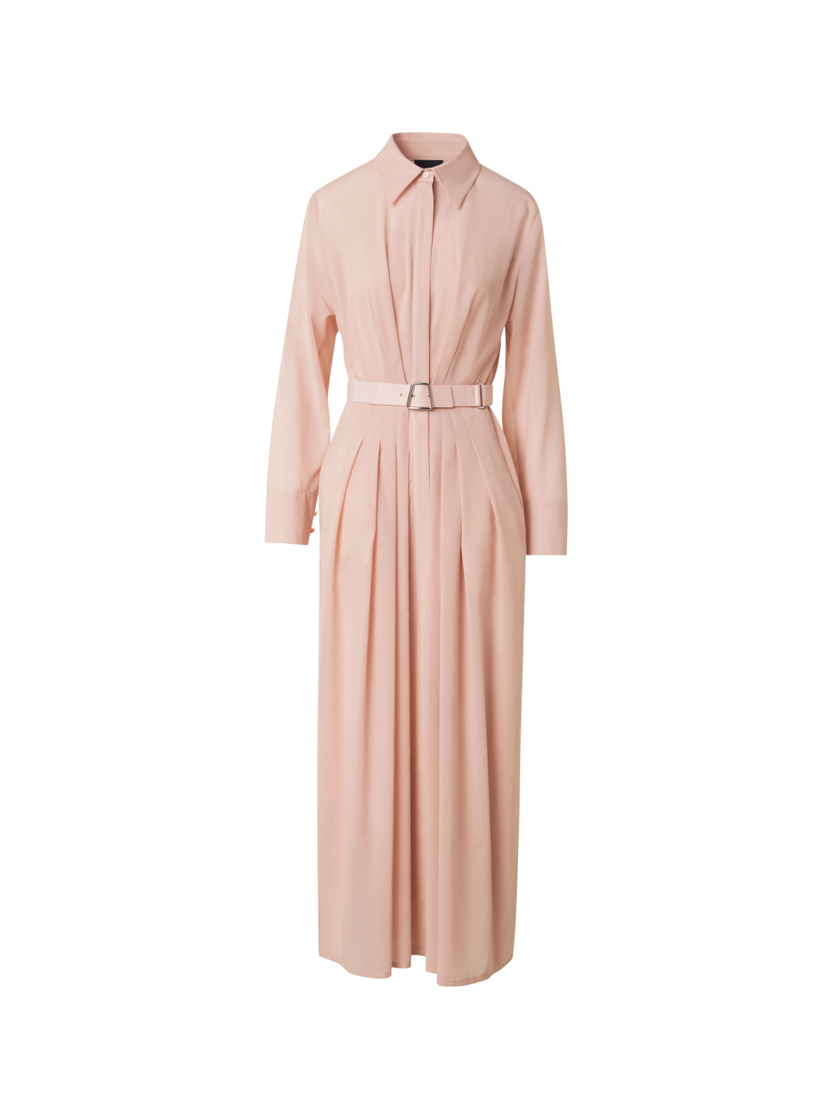 Belted Long Sleeve Shirt Dress in Cotton Voile Akris Inc. Belted Long Sleeve Shirt Dress in Cotton Voile Akris Inc.