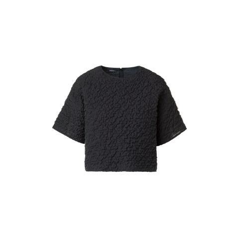 Cropped Blouse in 3D Bubble Organza