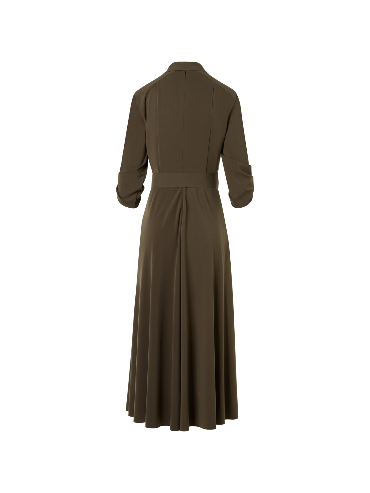 Flared Lasercut-Crêpe Midi Dress