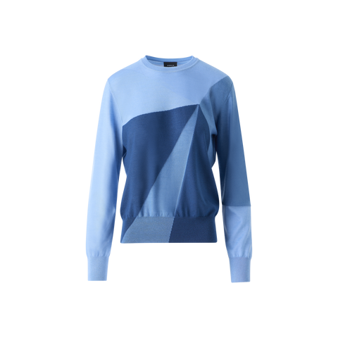 Cashmere-Silk Sunbeam Intarsia Sweater