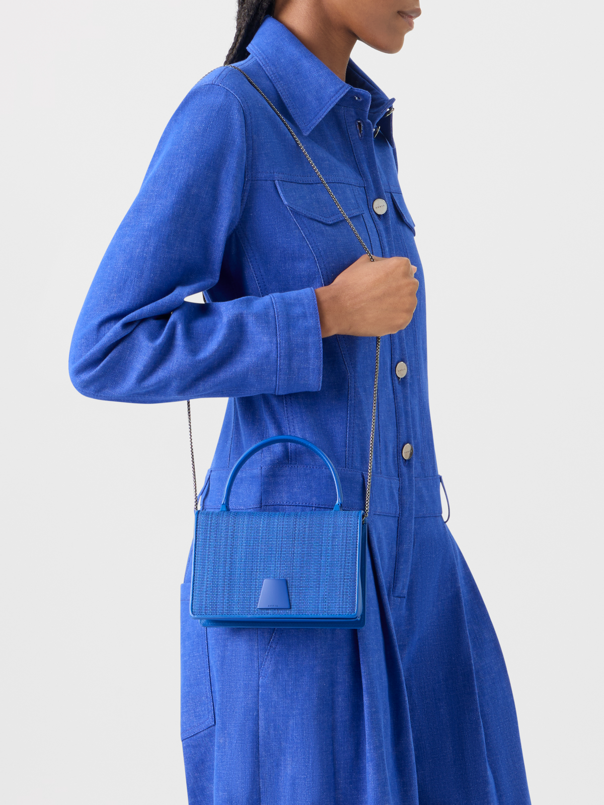 Designer Alice Mini Top Handle Bag - blue