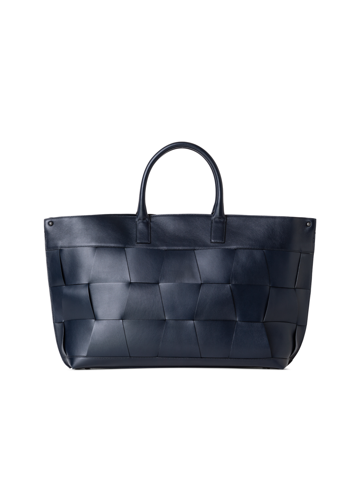 Designer Ai Medium Top Handle Tote - navy - blue