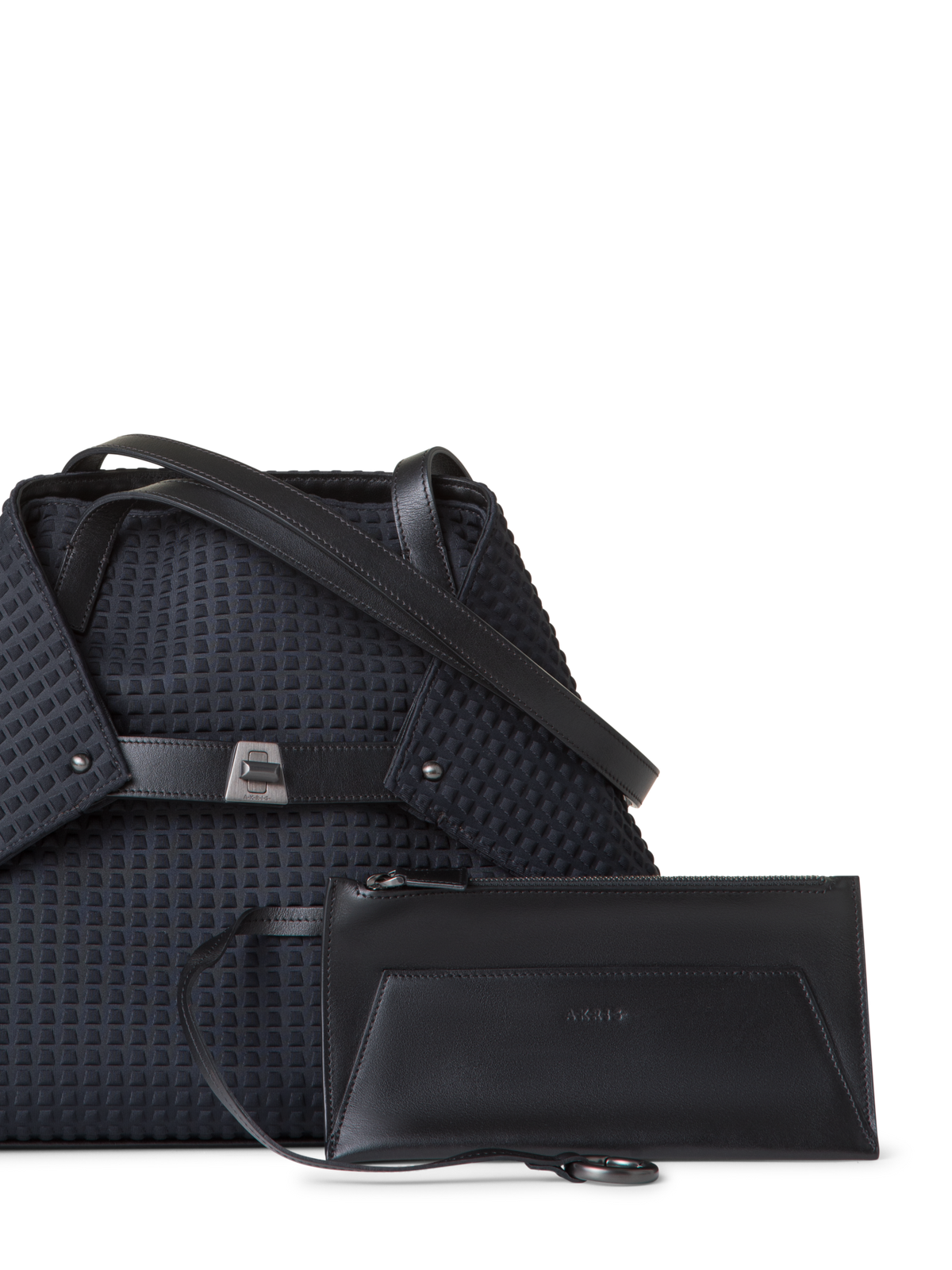 Designer Ai Small Shoulder Tote - black