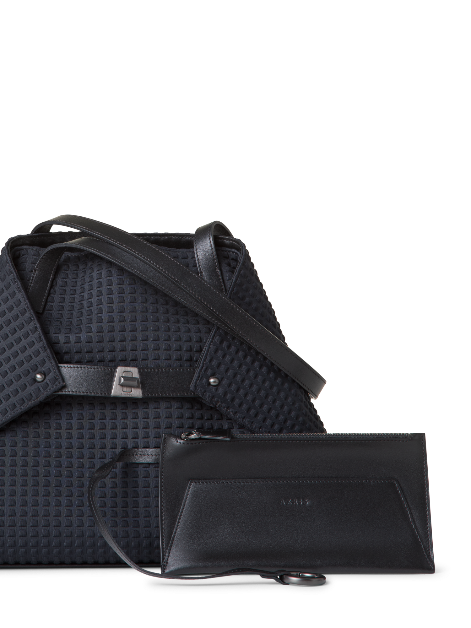 Designer Ai Small Shoulder Tote - black