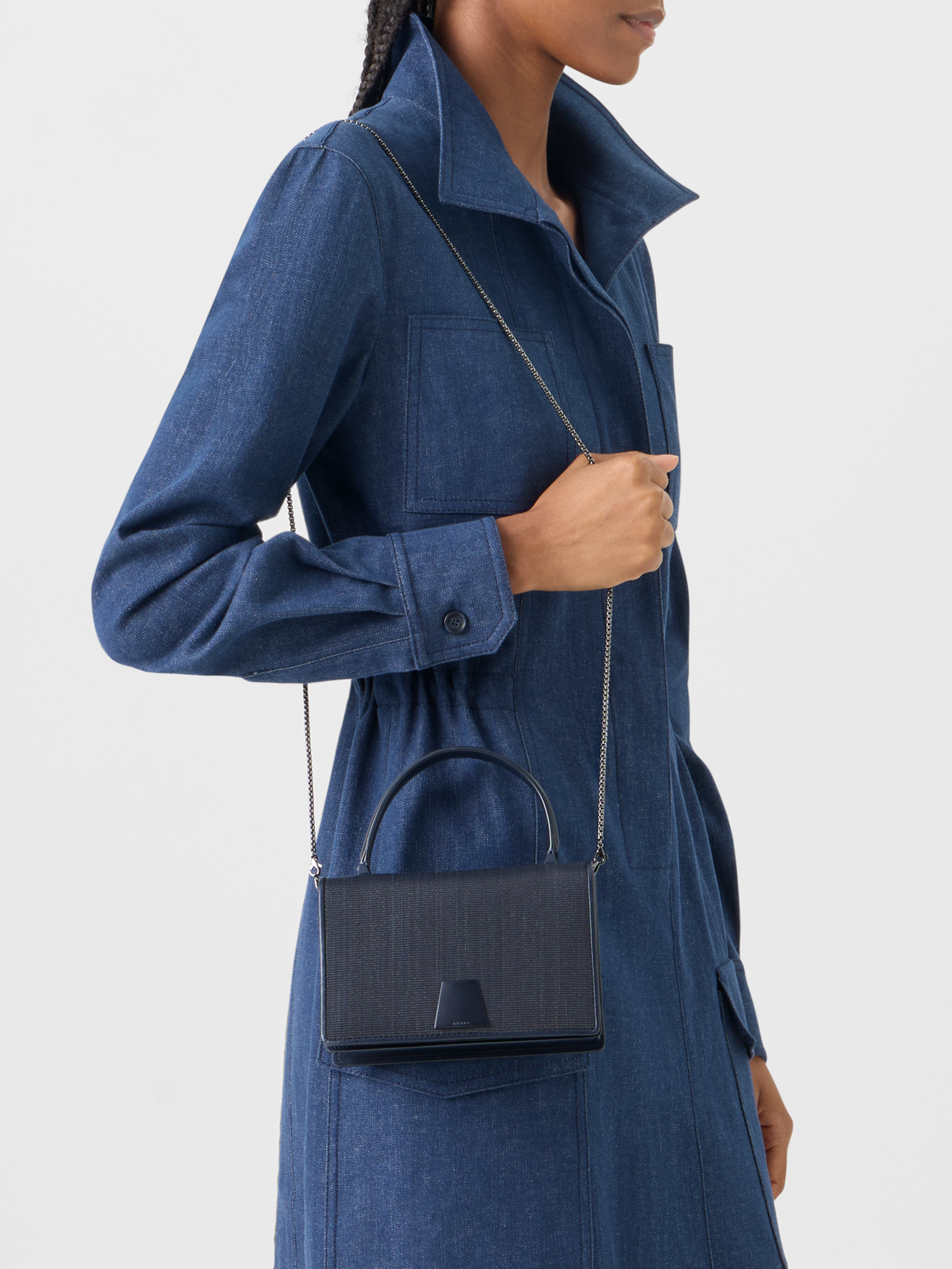 Designer Alice Mini Top Handle Bag - navy - blue #editorial