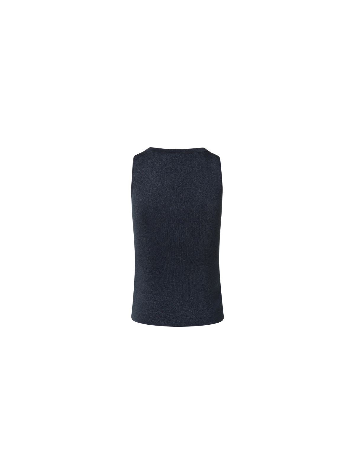 Designer Silk Tank Top with Golden Lurex - neutral - navy - blue