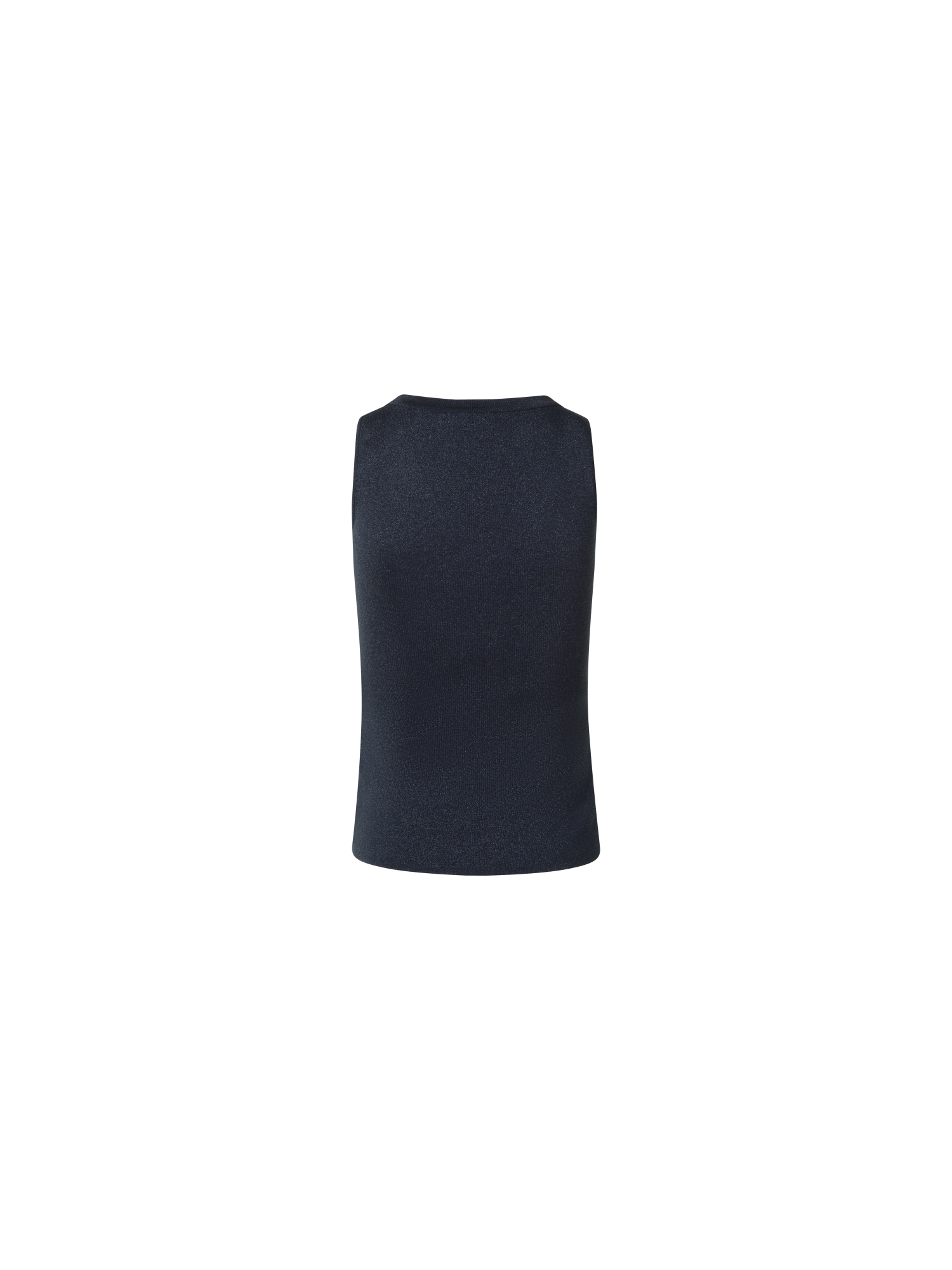 Designer Silk Tank Top with Golden Lurex - neutral - navy - blue