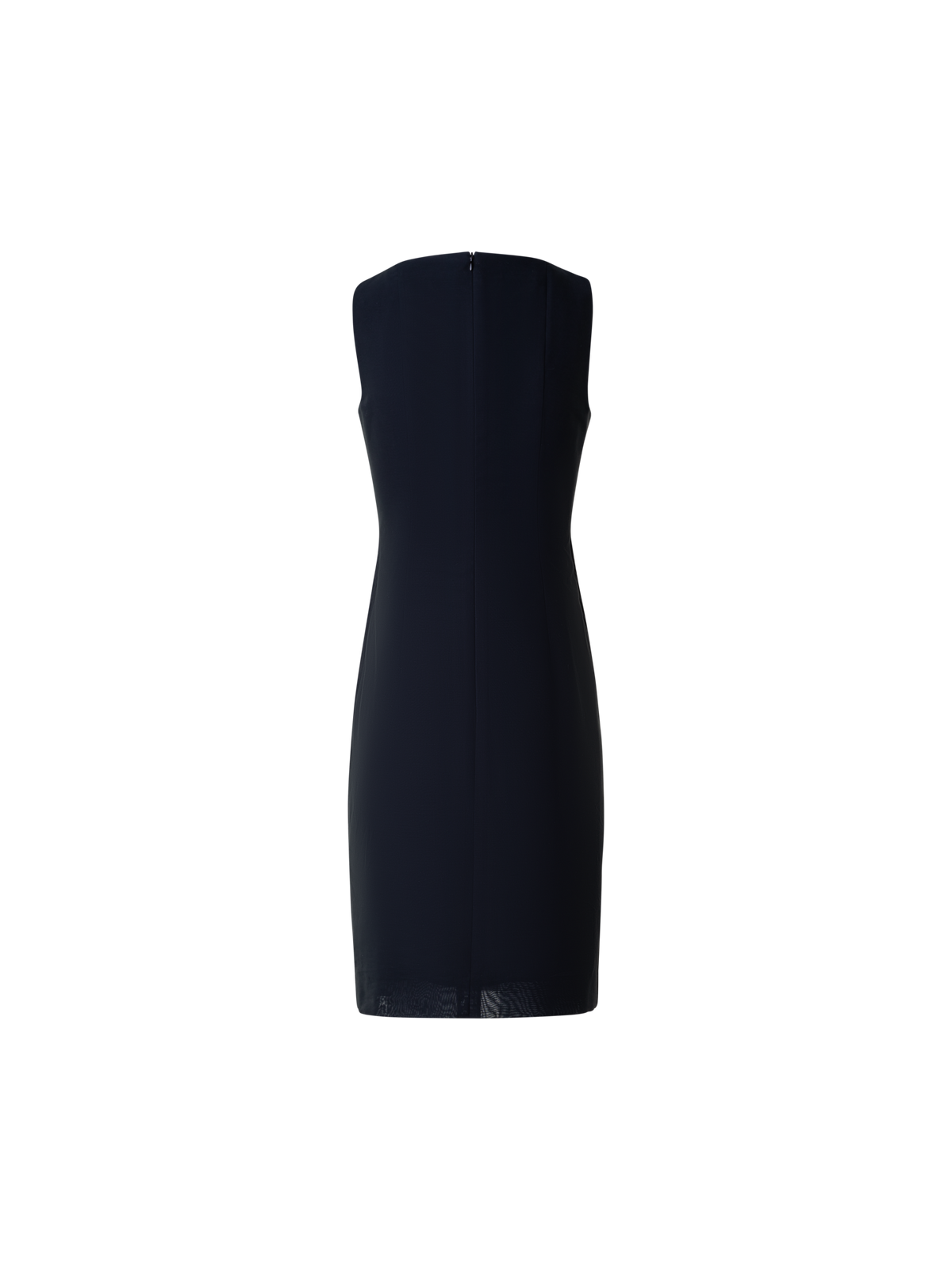 Designer Cotton Sheath Dress with Stitched Pleats - black