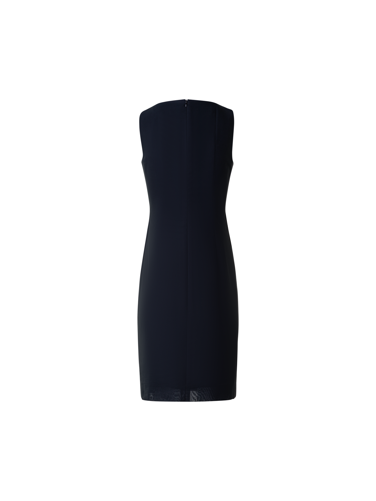 Designer Cotton Sheath Dress with Stitched Pleats - black