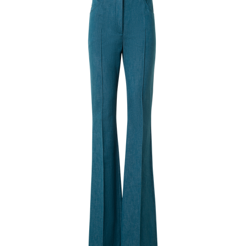 Bootcut Cotton Denim Stretch Pants