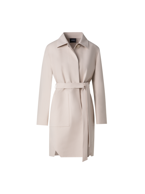 Designer Short Coat in Cotton Double-Face - neutral - beige