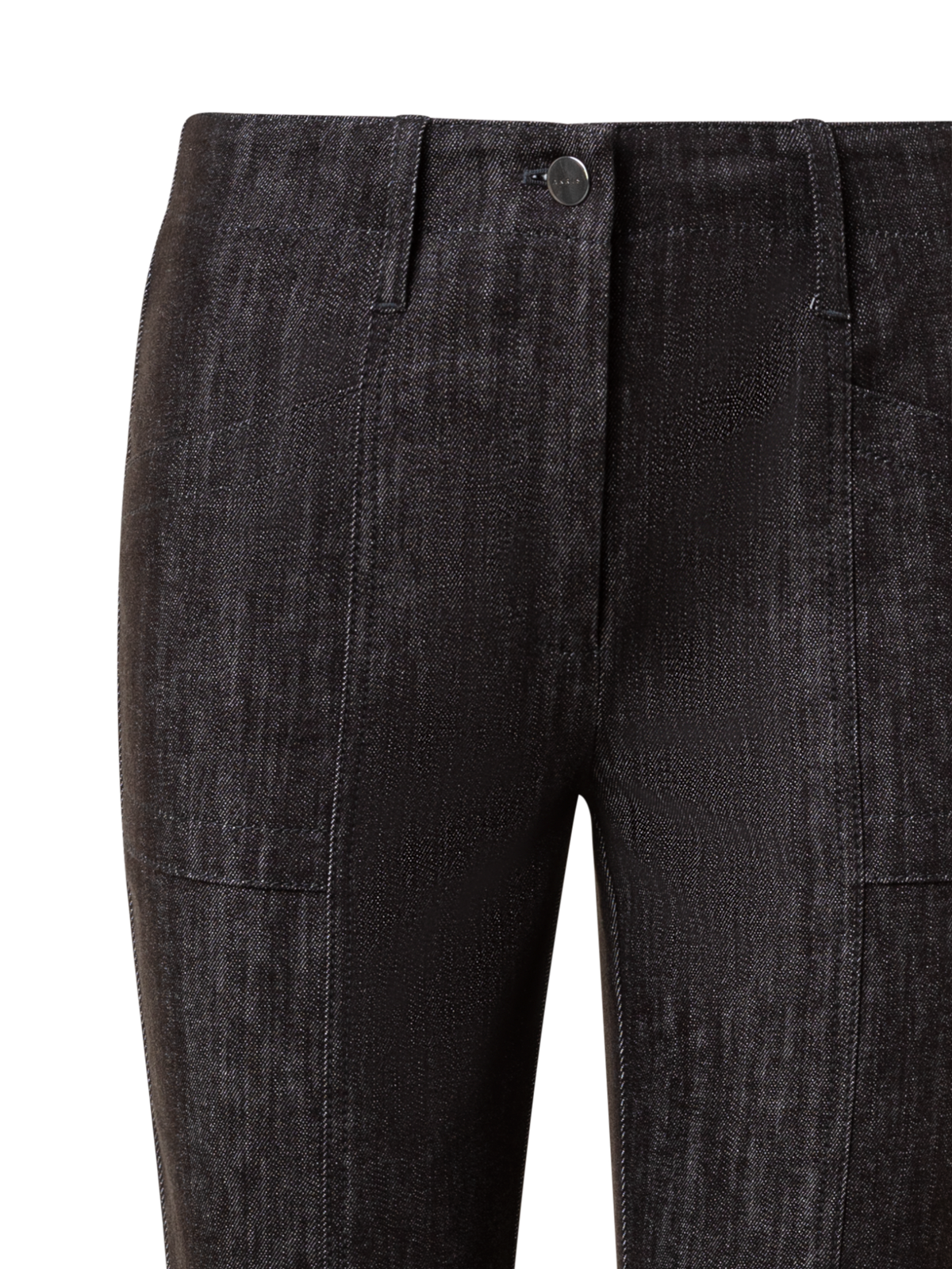 Designer Slim Cotton Denim Stretch Pants - brown