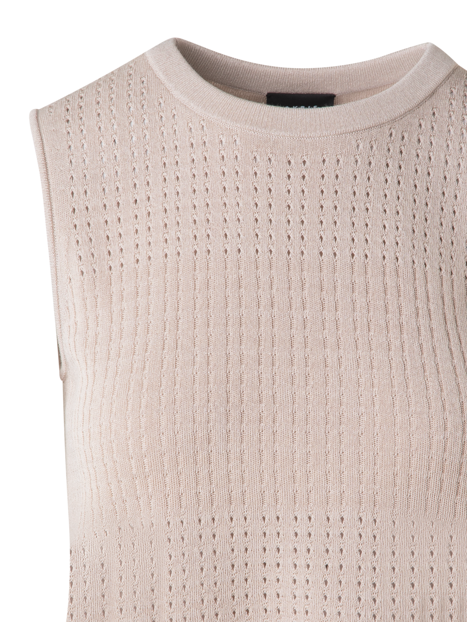 Designer Knit Top in Silk Cotton Ajouré - neutral - pastel - beige