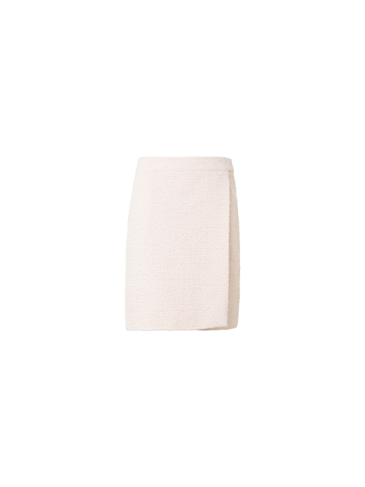 Designer Short Tweed Wrap Skirt - neutral - pastel - ecru - pink - white