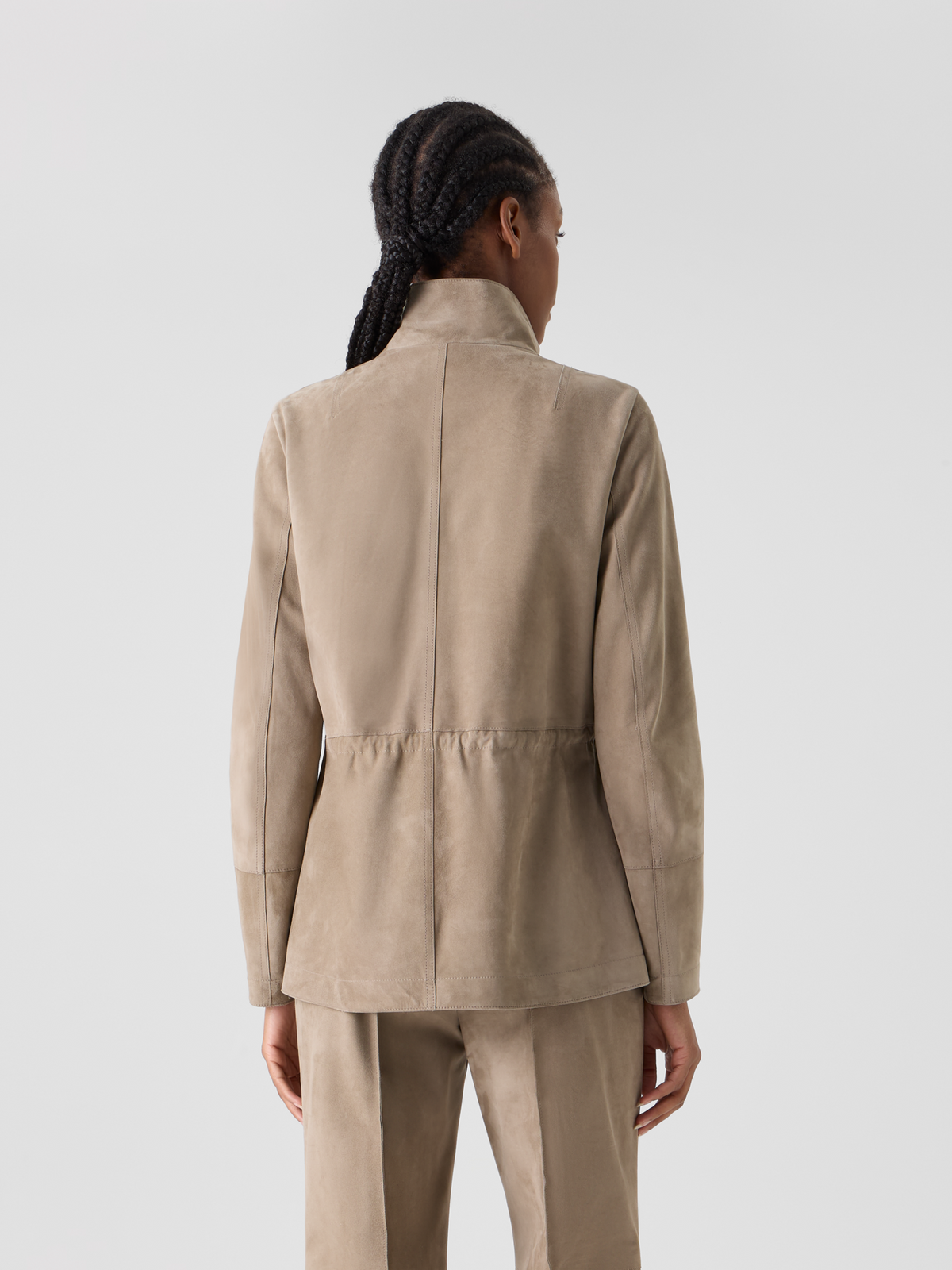 Designer Chianti Safari Jacket in Suede - neutral - brown #editorial