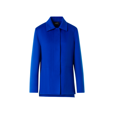 Long Cashmere Double-Face Shirt Jacket