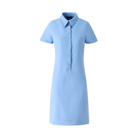 Polo Dress in Cotton Silk Double-Face