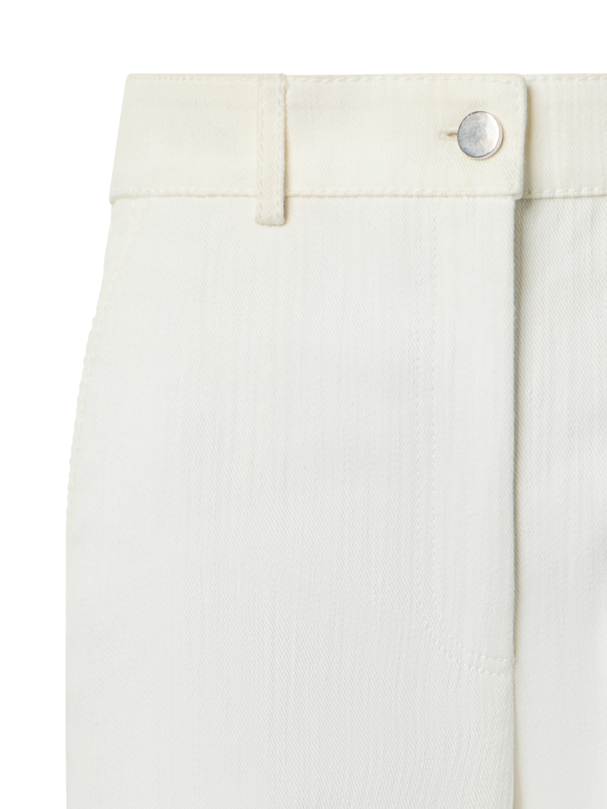 Designer Chiara High-Waist Cropped Wide Leg Denim Pants - ecru