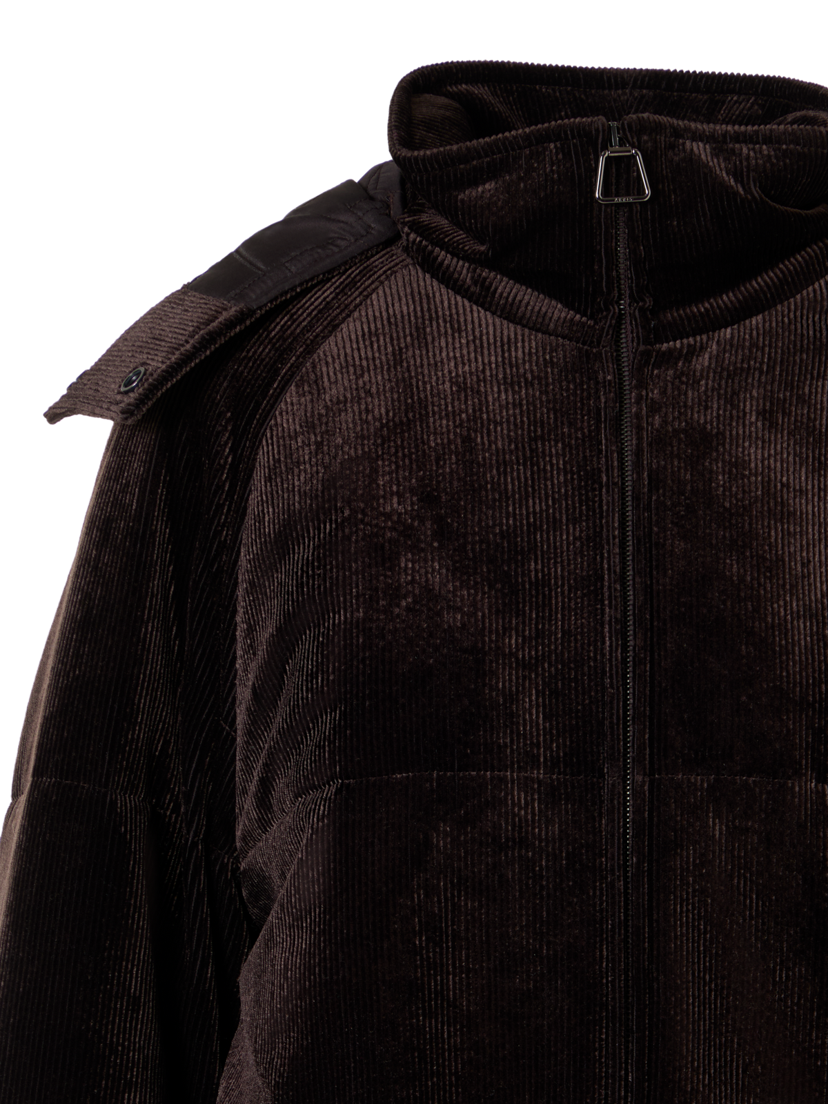 Designer Padded Oversize Corduroy Parka - brown