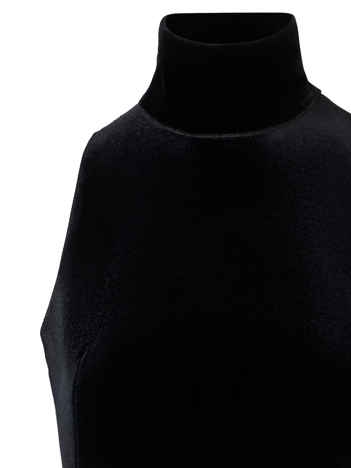 Designer Velvet Halter Gown with The Fringe Knot - black
