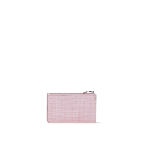 Zipped Card Holder in Horsehair and Leather