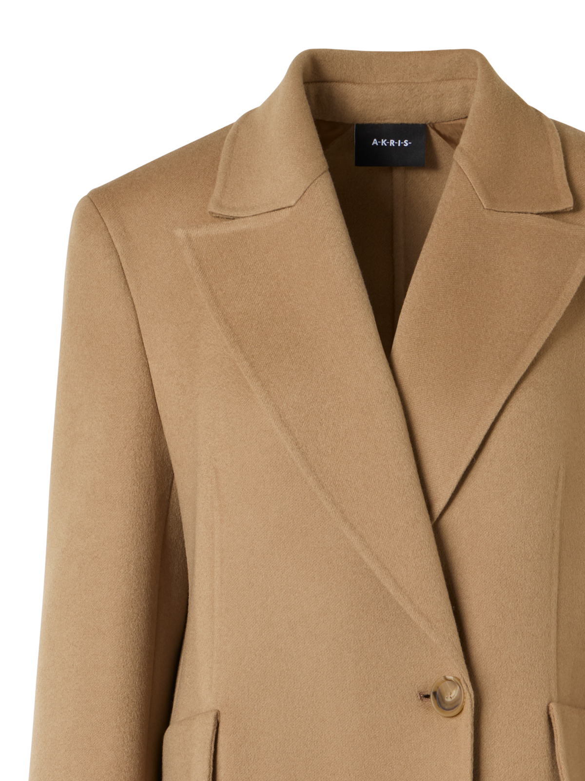 Designer Cashmere Double-Face Straight Coat - beige