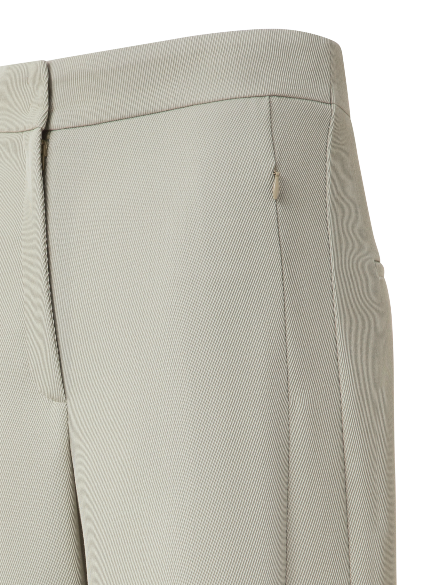 Designer Wide Wool Tricotine Pants - neutral - beige