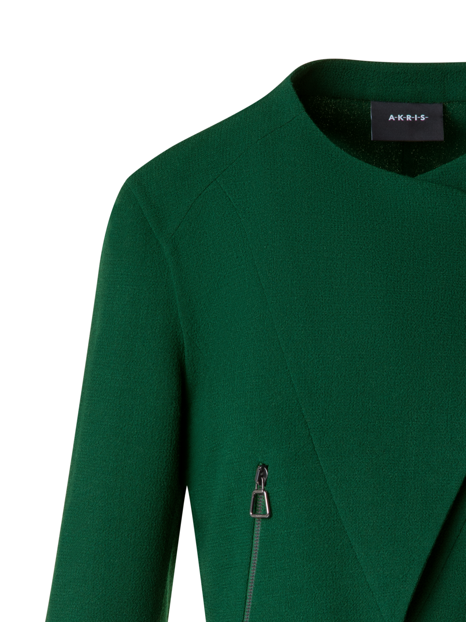 Designer Short Jacket in Wool Double-Face - green