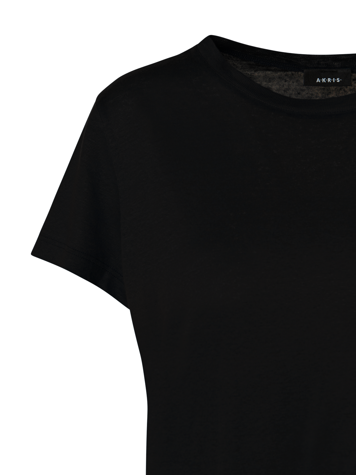 Designer Linen Jersey T-Shirt - black
