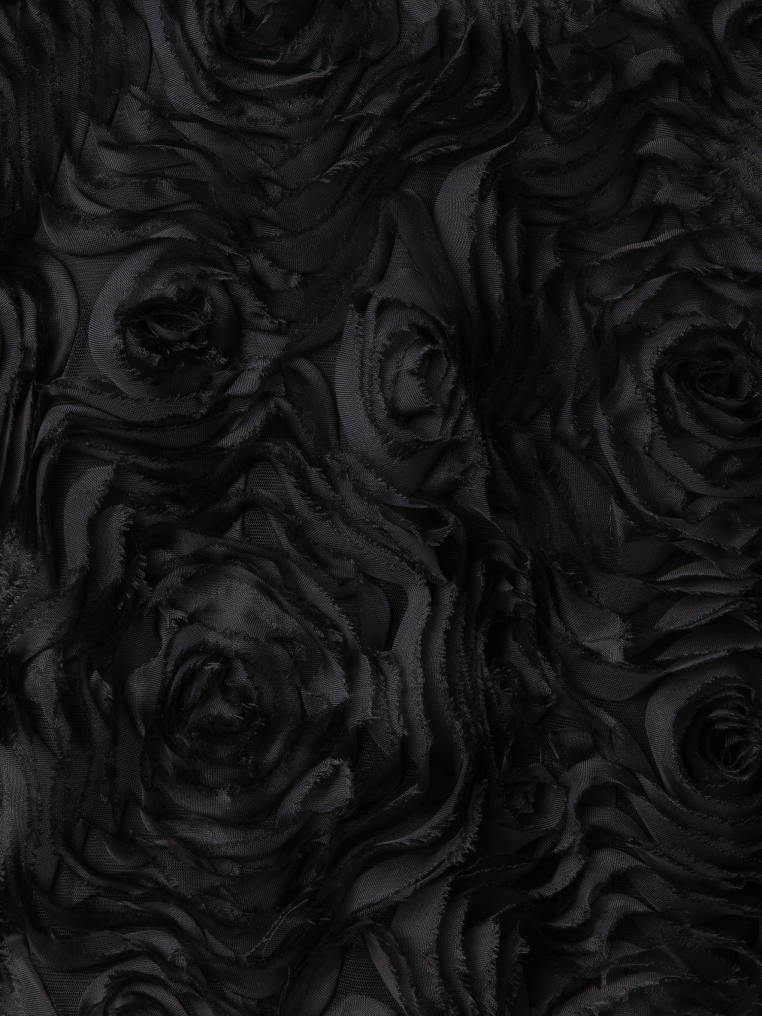 Designer Short Jacket with 3D Carnation Embroidery - black